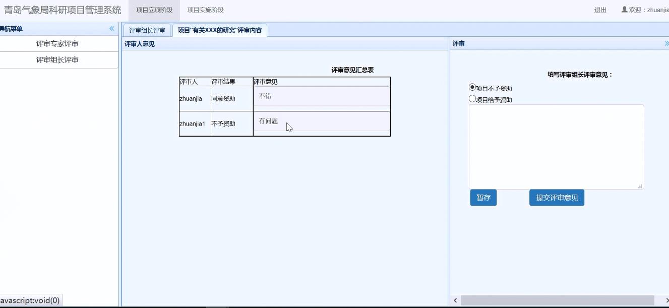 组长评审意见